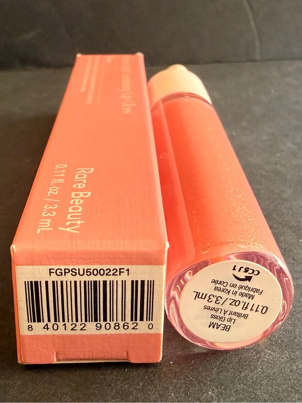 NEW Rare Beauty Positive Light Luminizing Lip Gloss Beam 3.3mL 0.11 Oz NIB